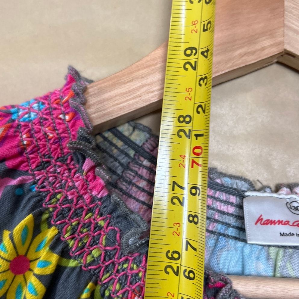 Hanna Andersson 130 Girls Bright Dress Floral Long Sleeve