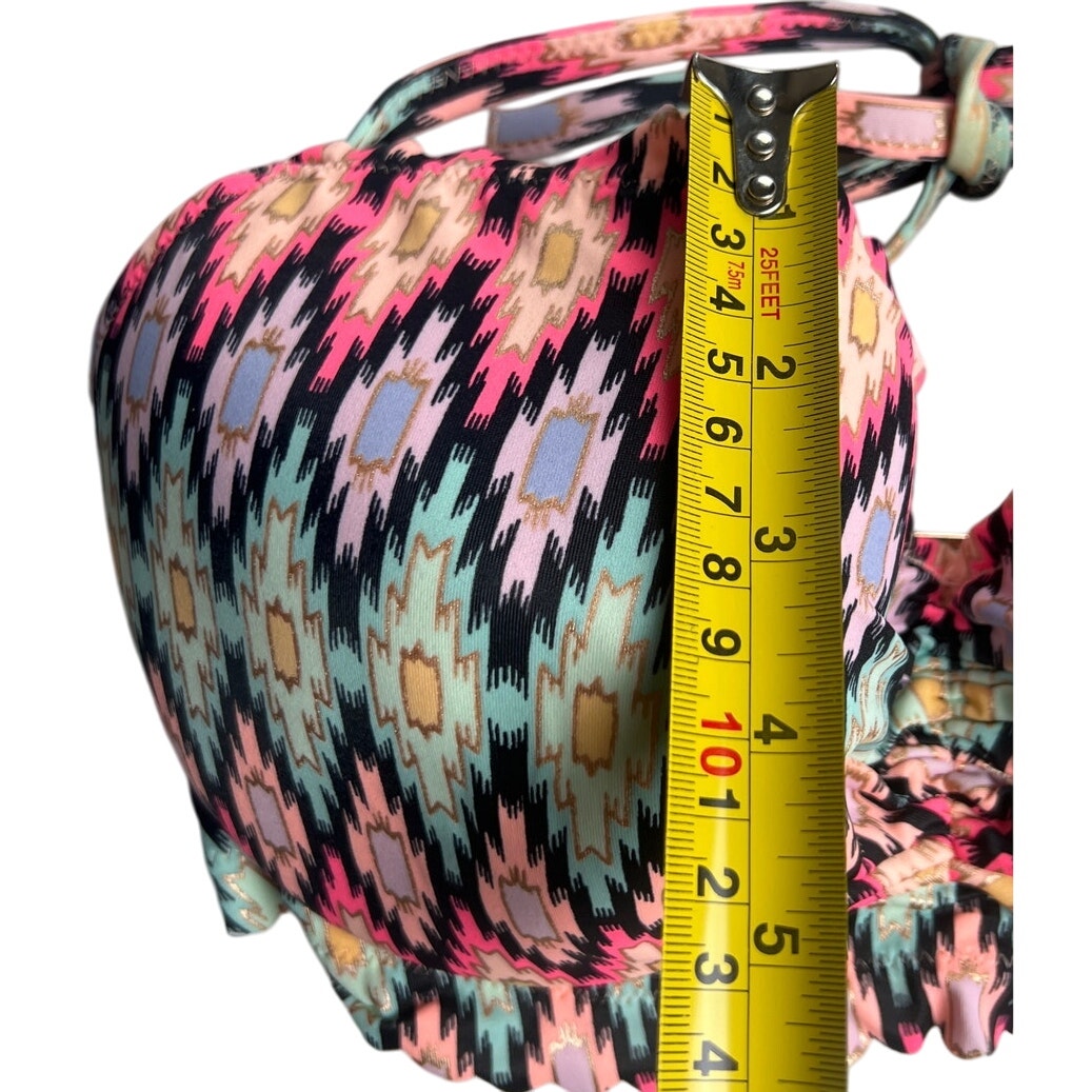 Victoria's Secret 32DDD Multicolor The Getaway Halter Lightly Lined Bikini Top