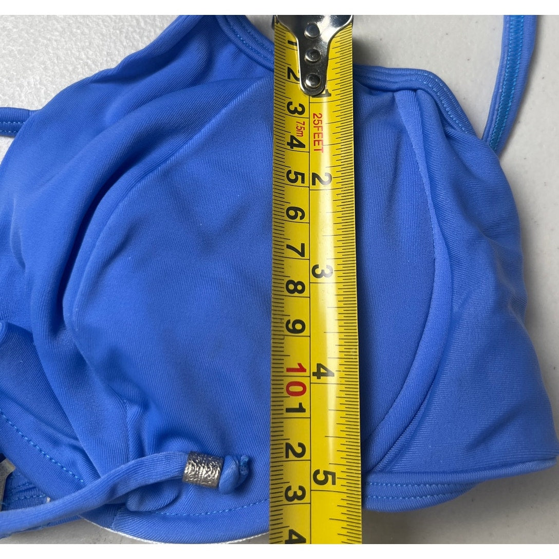 S.O.S. Bikini Collection Blue Swimwear Top *Dimensions In Pictures*