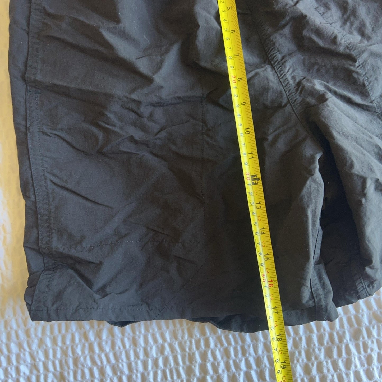 Patagonia Mens L Black Athletic Shorts 36 Waist Elastic Drawstring Mesh