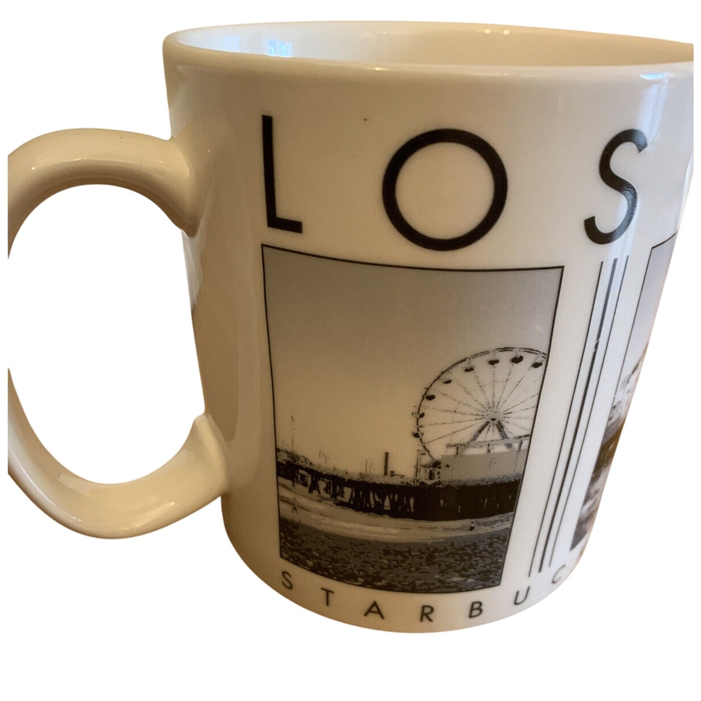 Starbucks 2005 LOS ANGELES City Scenes Barista 14oz coffee tea mug cup