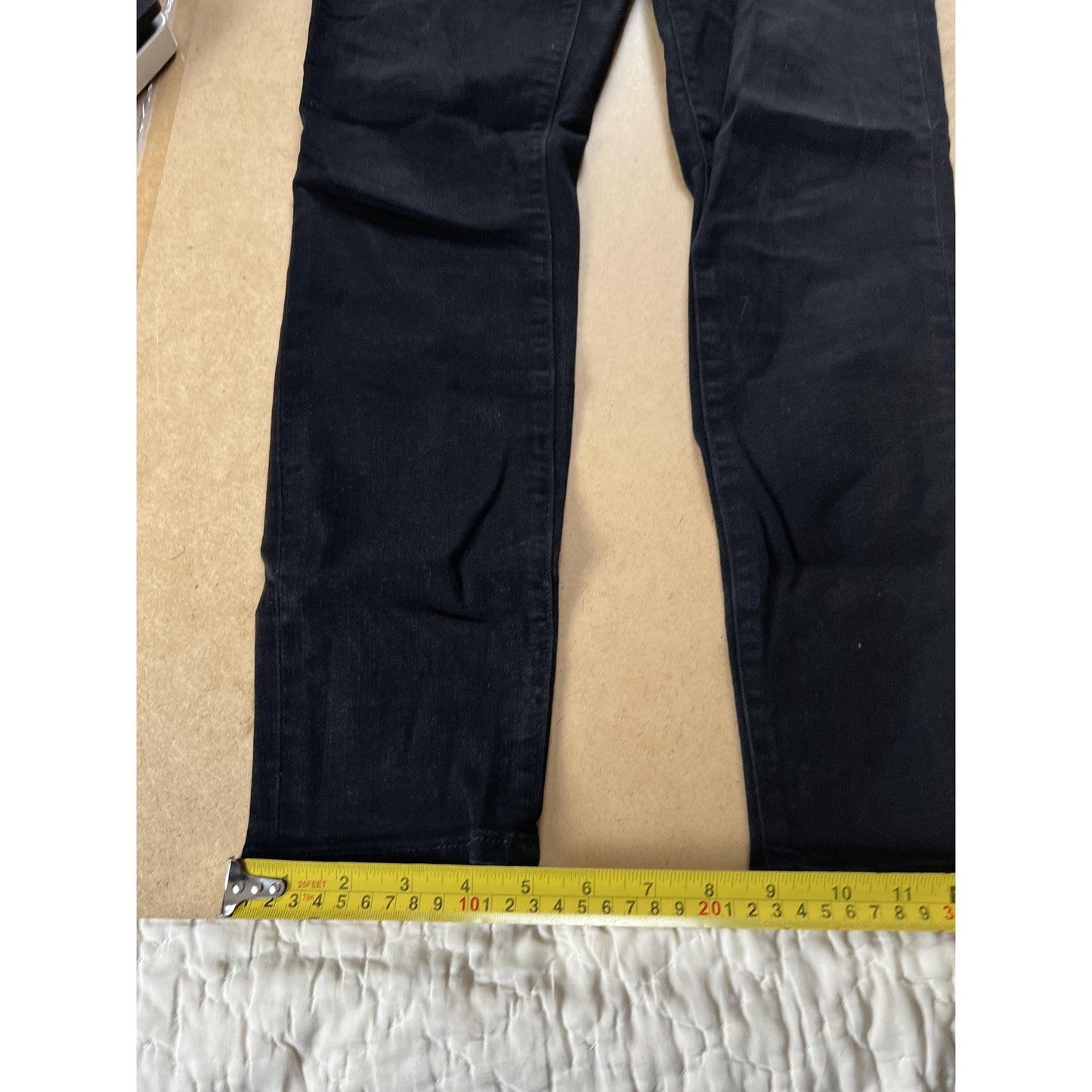 Madewell Jeans Womens 29 Black Skinny Dark Wash Stretch Denim 5-Pocket Zip