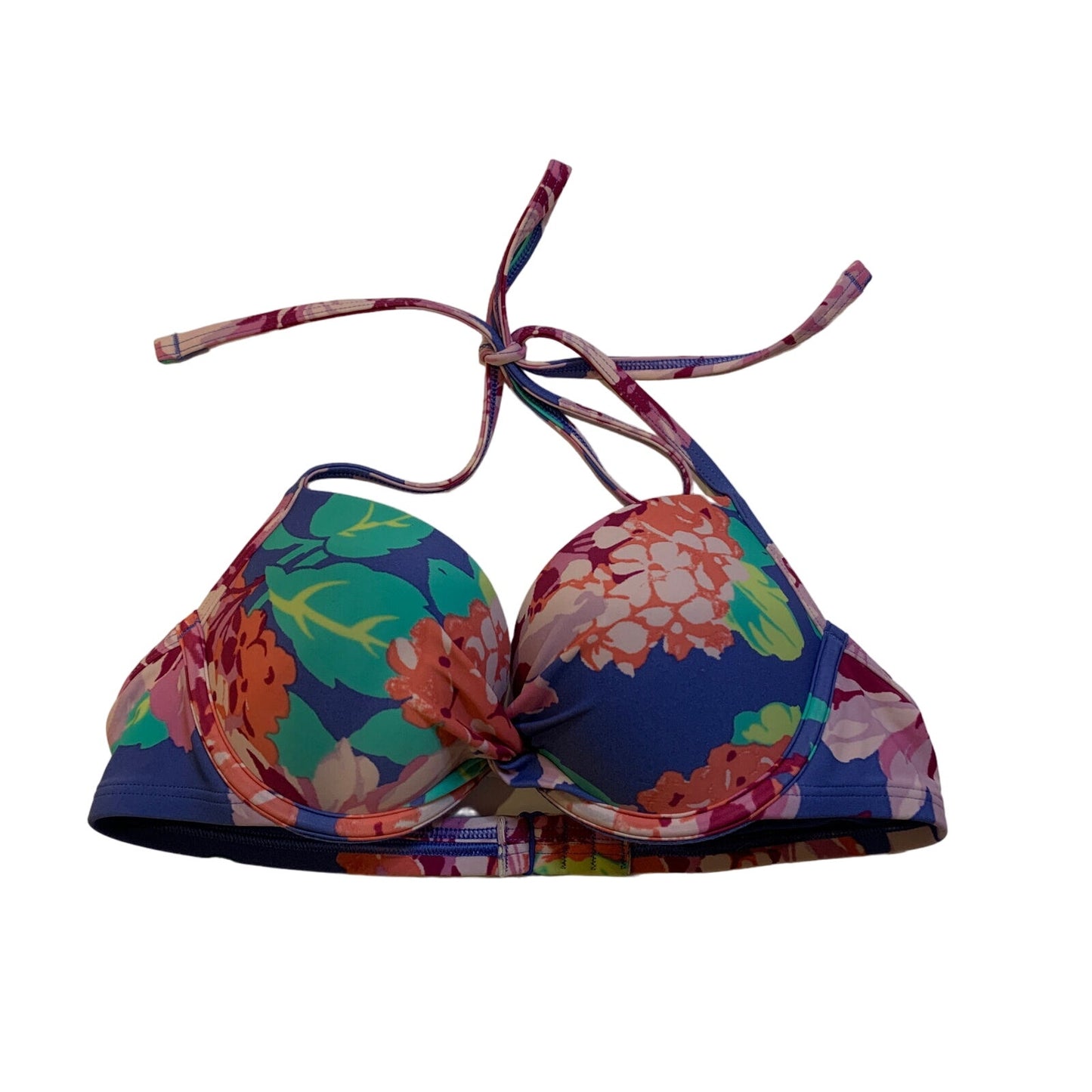 Aerie Padded Push Up Bikini Top Colorful Flowers Size 34A