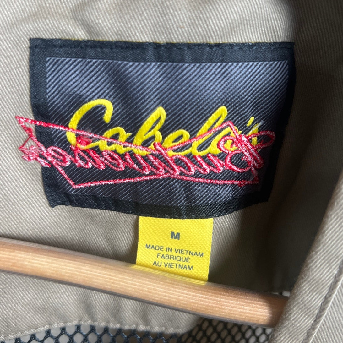 MN Twins Cabela's Maple Medium Vest Hunting Brown Black Pockets Mesh Lightweight