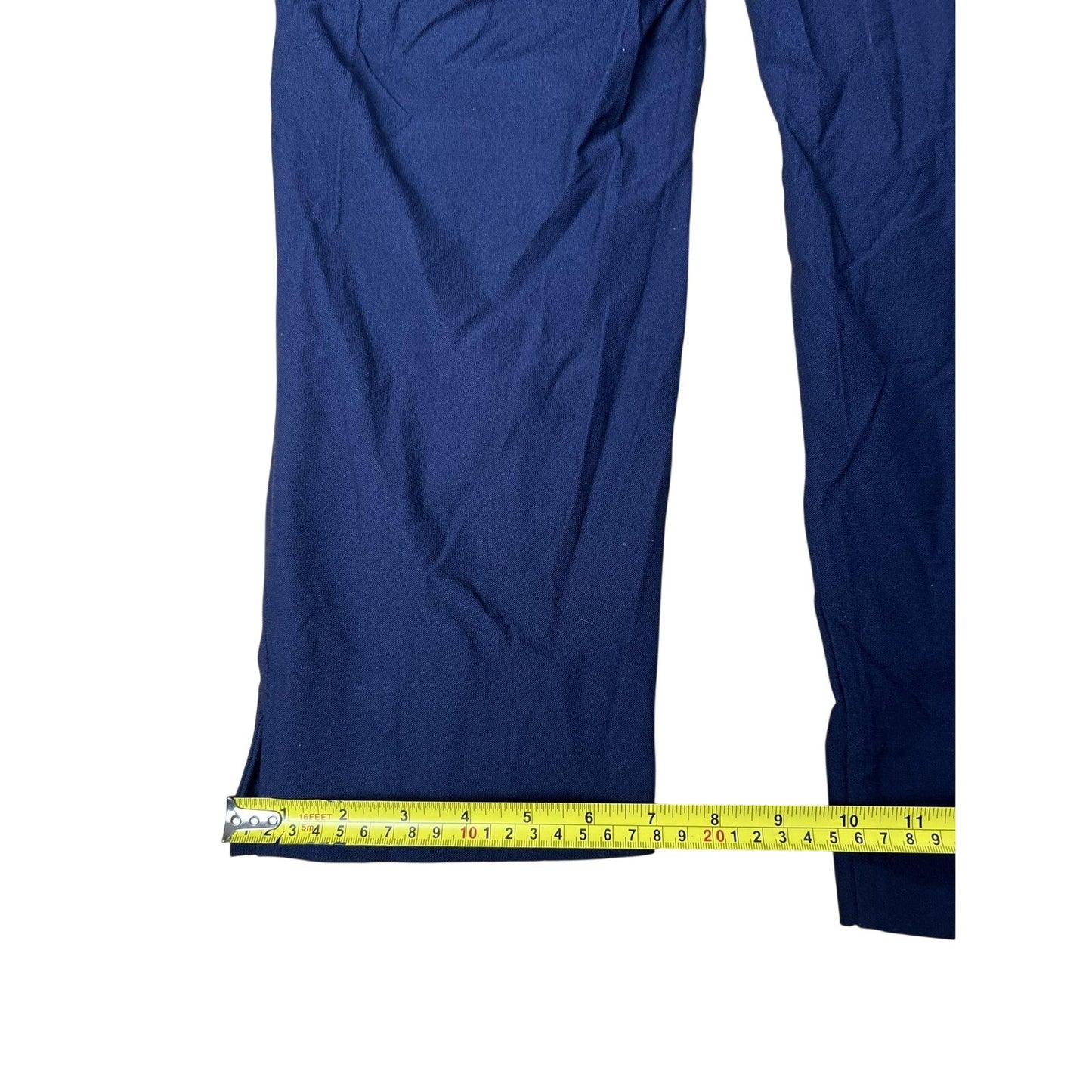 Eileen Fisher Pants Womens XL Blue Cropped Crepe Pull On Stretch Slim Fit