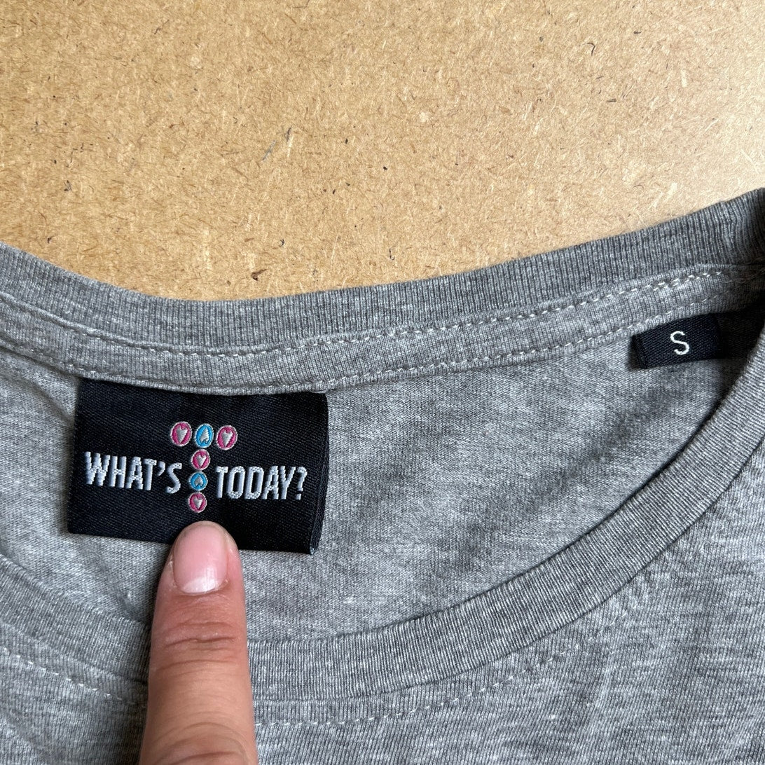 Whats Today Tag "Vodka Day" Gray T-Shirt Women Size S