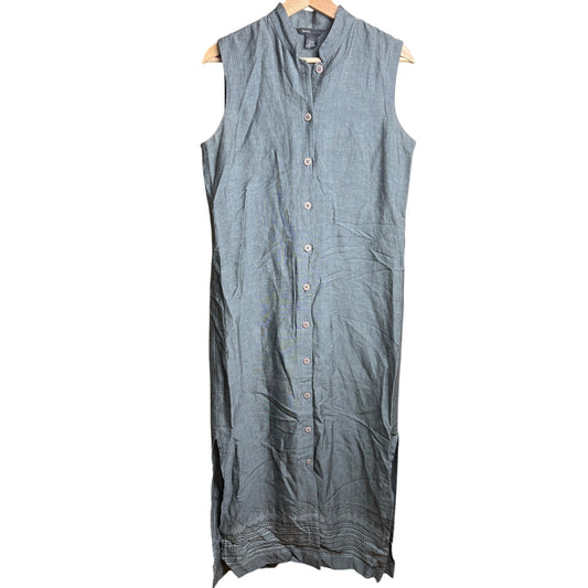 Stampa Collezione Small Blue Rayon Made In USA Long Dress