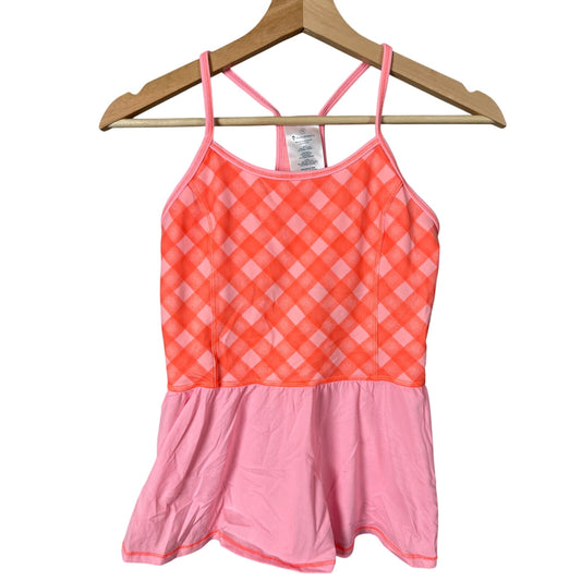 Ivivva Athletica Size 12 Polyester Girl Dress Plaid Orange