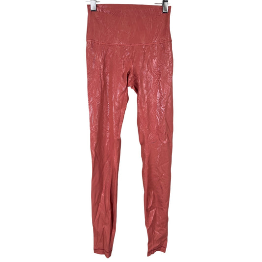 Lululemon Wunder Under Shine Pink Print Size 2