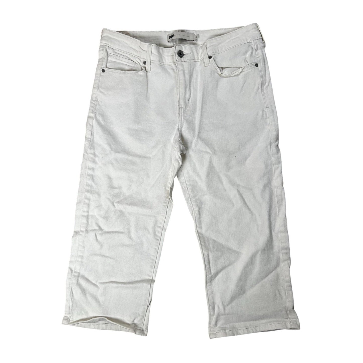 Levi's Pants Womens 8 White Denim Ankle Slim Stretch Pockets Zip Flat Front