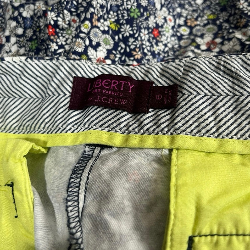 Liberty Art Fabric Of J. Crew Shorts Size 6 Women Floral Print