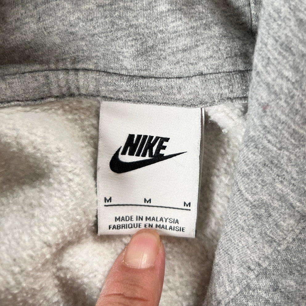 Nike Pullover Hoodie Sweatshirt Mens Size Medium Gray Swoosh Logo