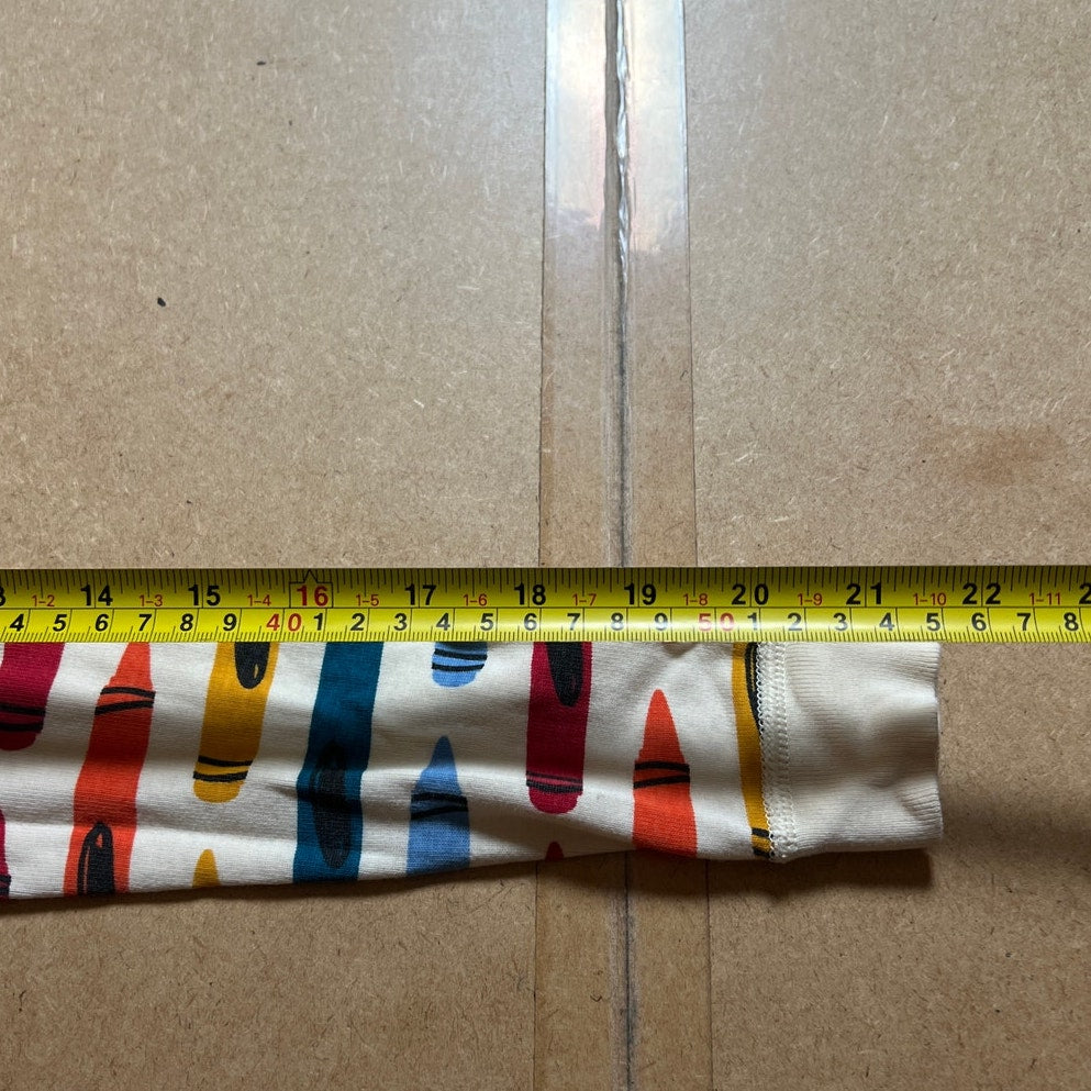 Hanna Andersson Organic Cotton Long John Crayon Pajama Set Size 14
