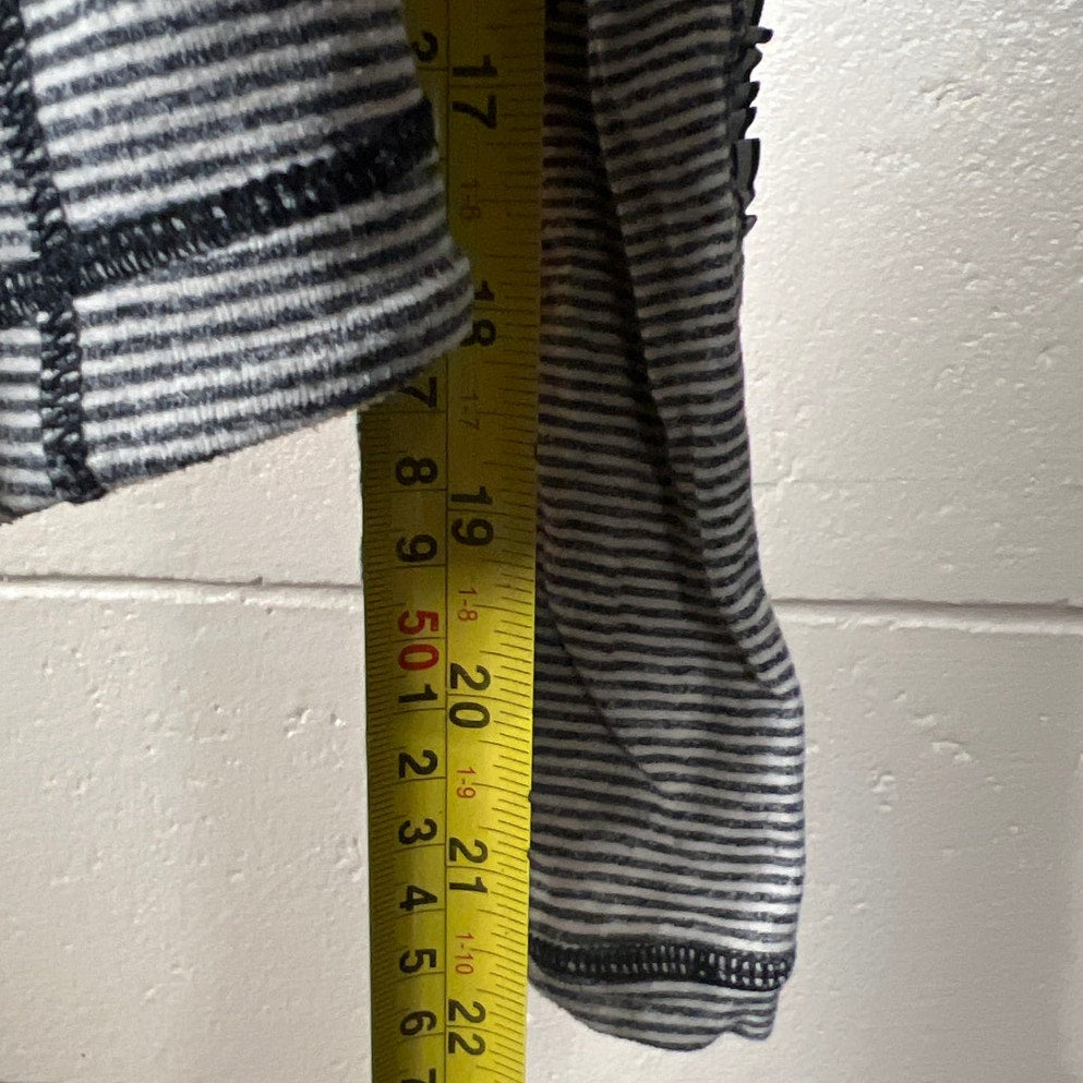 Lululemon Rulu Star Runner Tonka Stripe Top Size 8 Long Sleeve