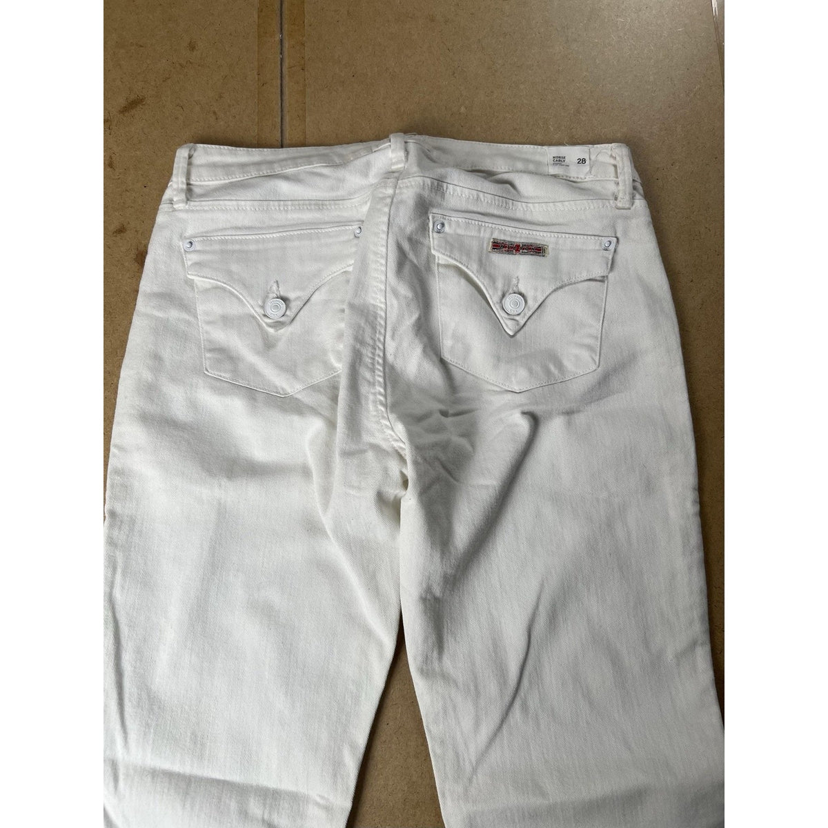 Hudson Pants Womens 28 White Jegging Denim Stretch Pockets Zip Flat Front