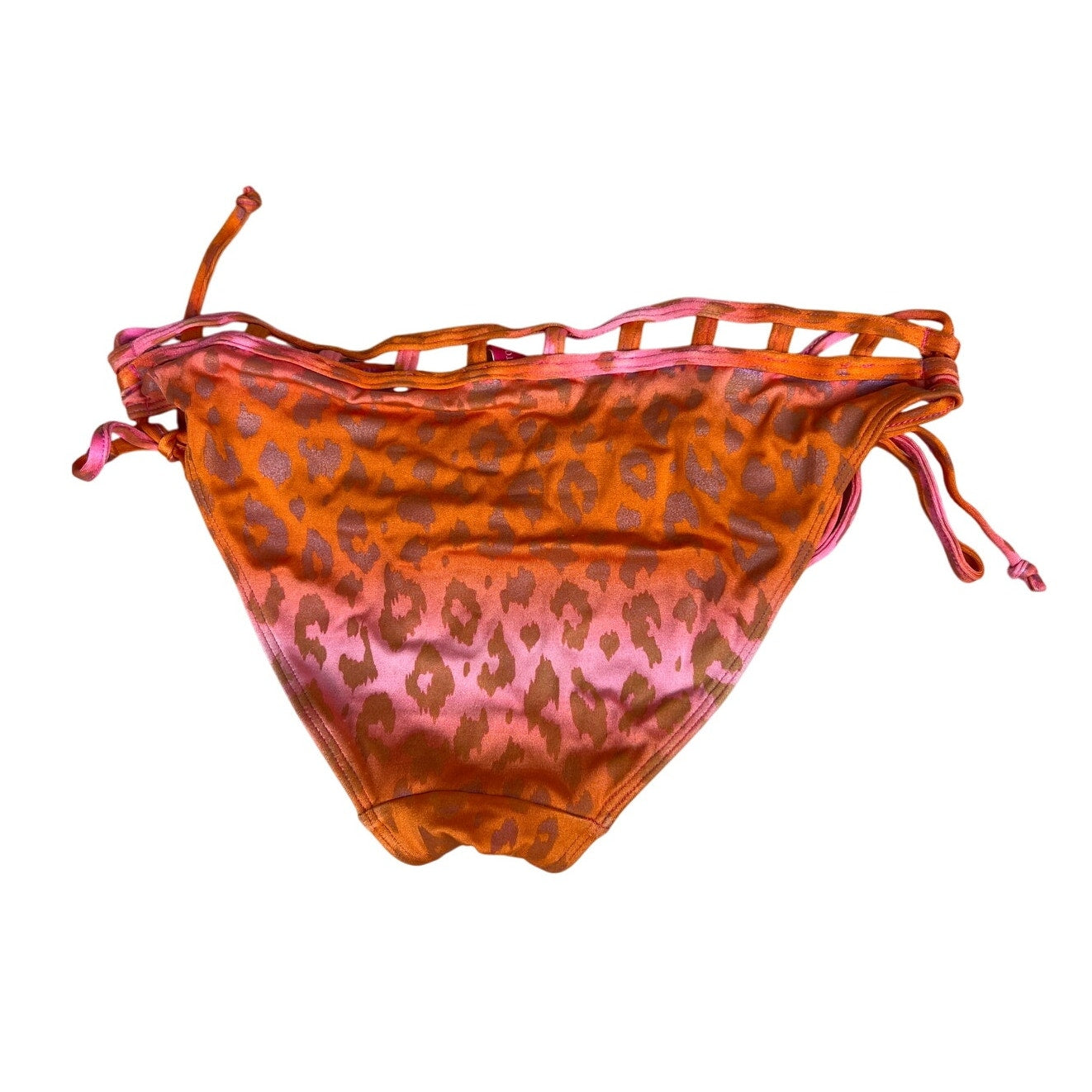 Victoria's Secret Orange Pink Animal Print Bikini Bottom Small S
