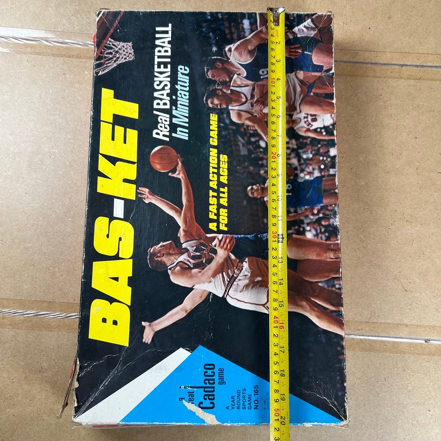 Bas-Ket Tabletop Basketball Game Cardboard Backboard Pink Ball Included