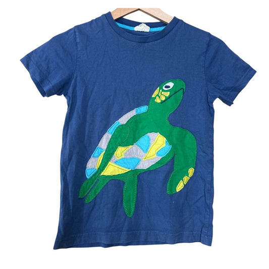 Mini Boden 7-8Y Turtle Blue T-shirt 100% Cotton