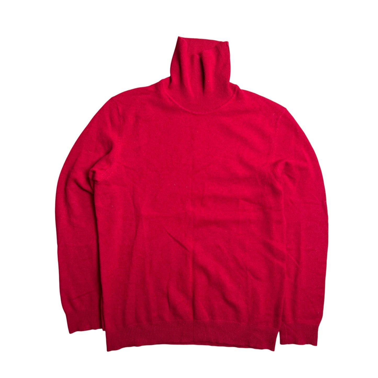 Karen Scott Women Sweater Red Amore 100% Cashmere Turtle Neck Knit Size S