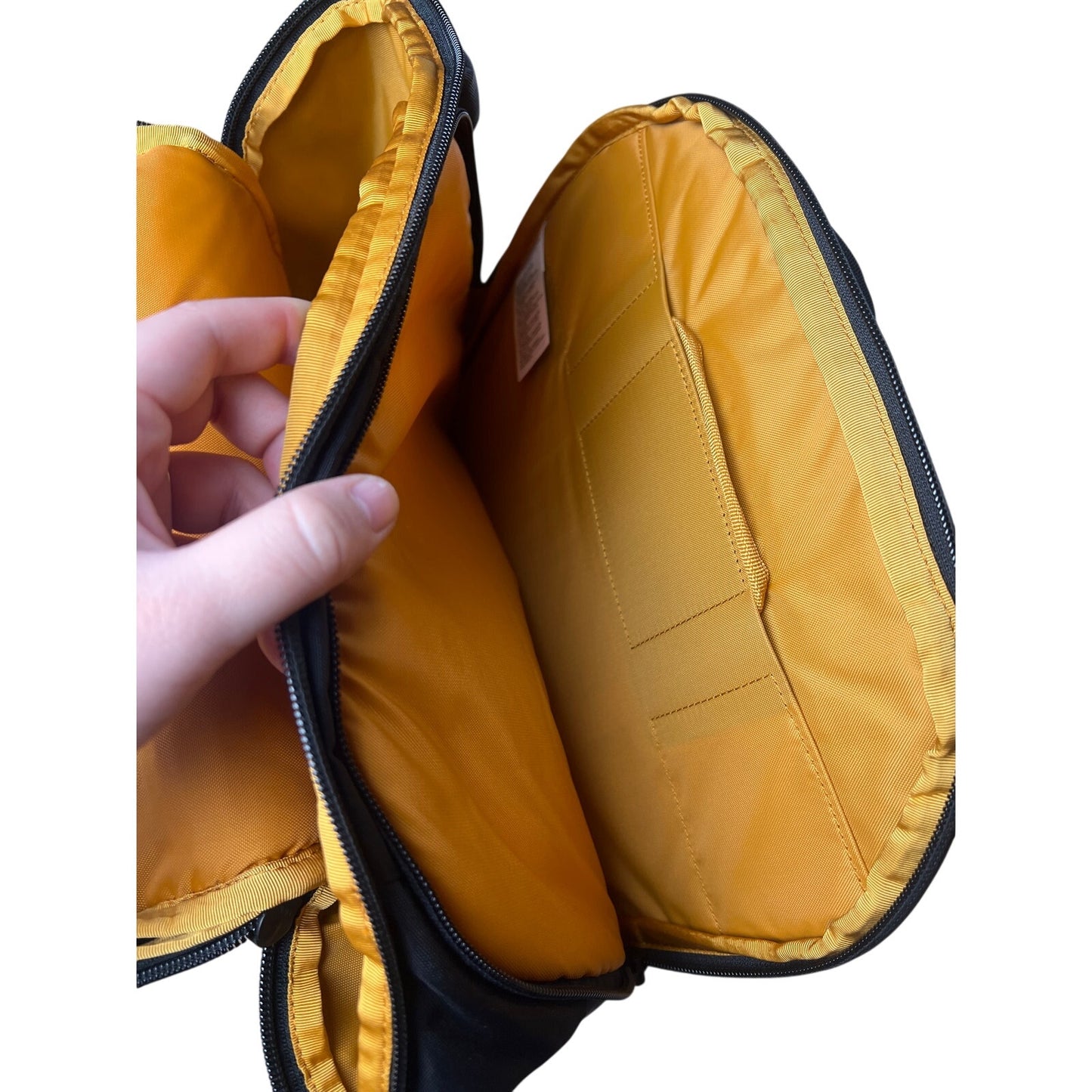 The North Face Jester Backpack Grey Yellow Laptop Sleeve Hiking School Daypack