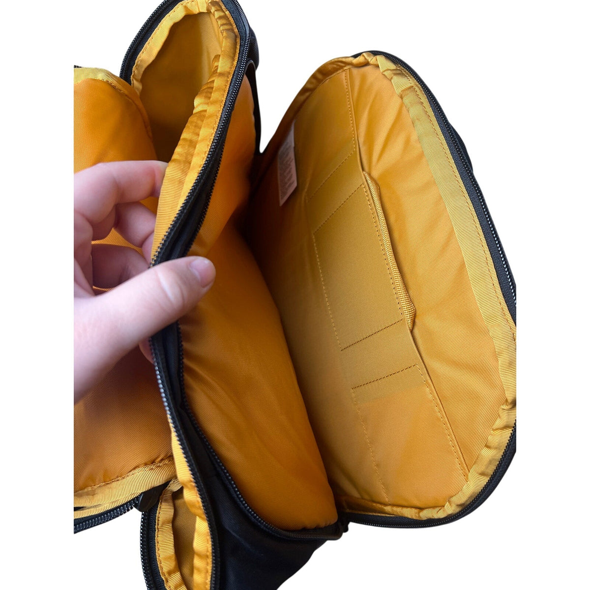 The North Face Jester Backpack Grey Yellow Laptop Sleeve Hiking School Daypack
