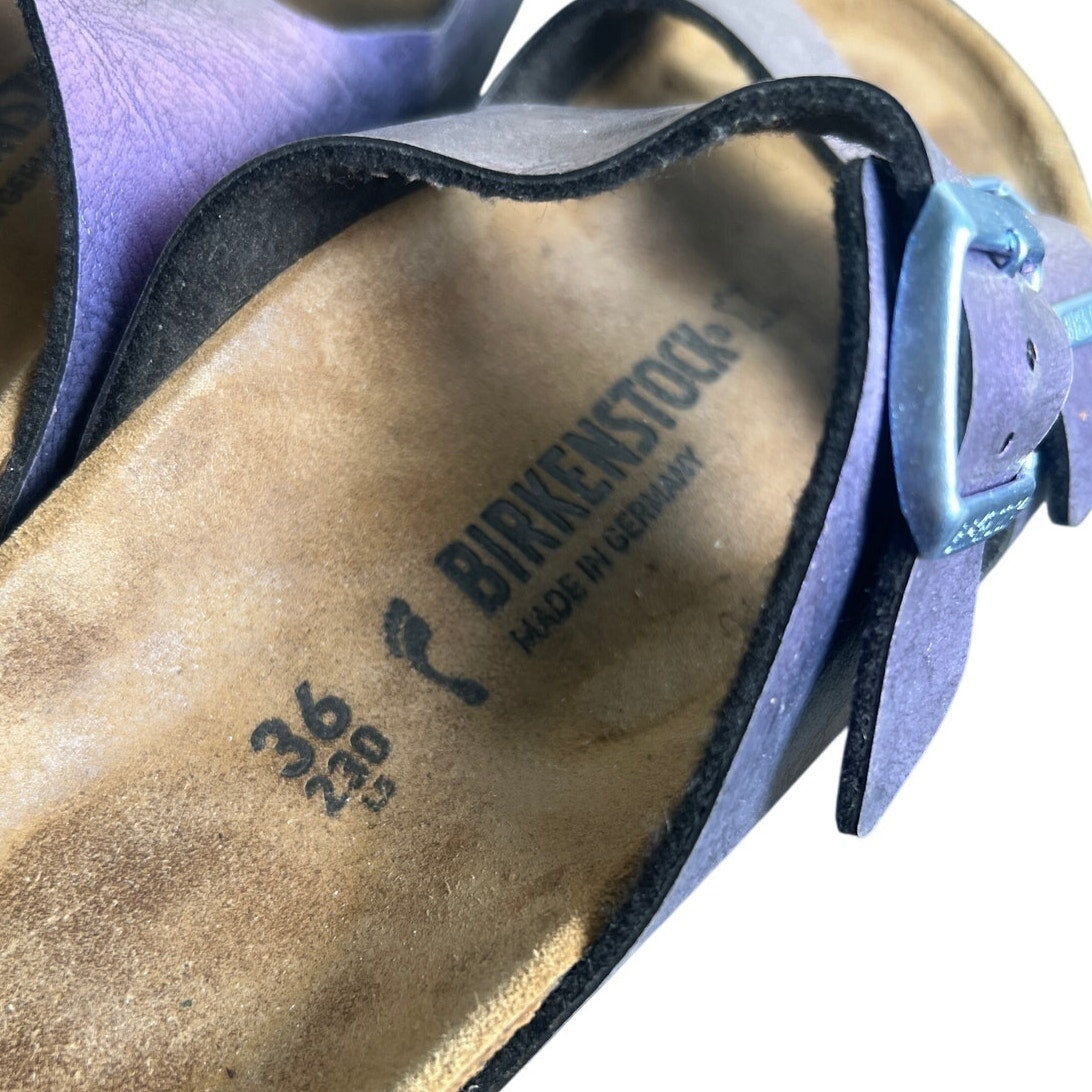 Birkenstock Metallic Purple 2 Strap Soft footbed Sandal Women's 5.5