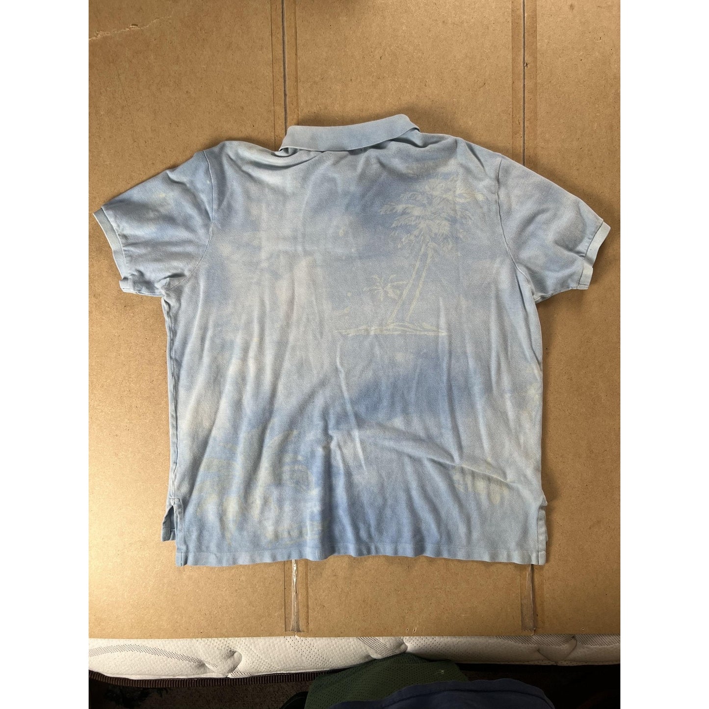 Polo Ralph Lauren Shirt Mens 2XL Light Blue Custom Fit Polo Logo Short Sleeve