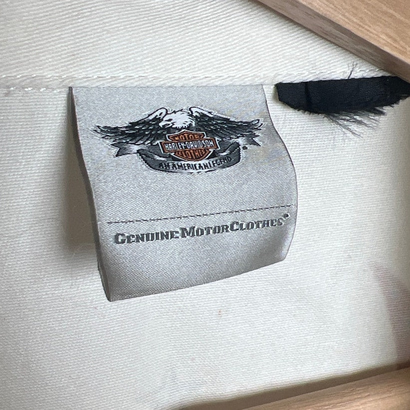 Harley Davidson World's Finest White Zip Up Vest *Dimensions In Pictures*