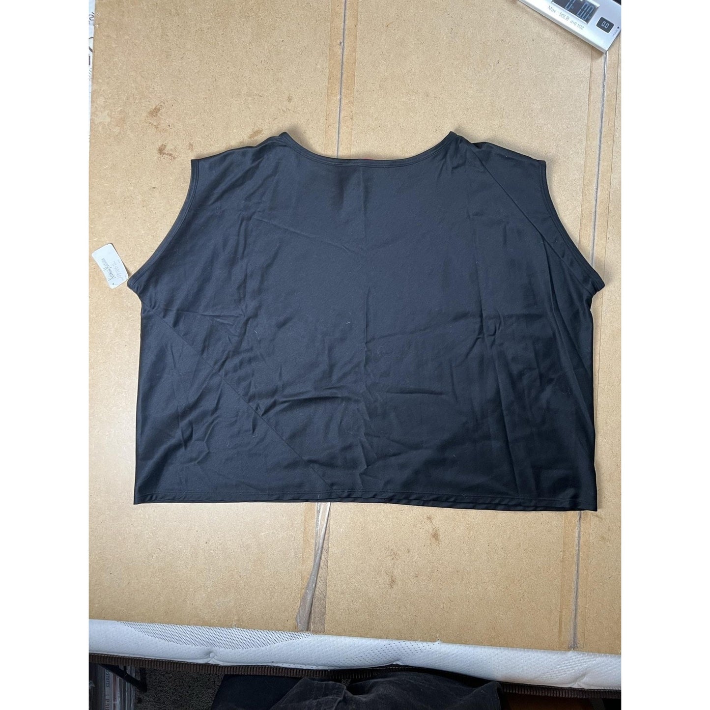 Spanx Tank Womens L Black Boat Neck Jersey Stretch Lightweight Casual Pullover