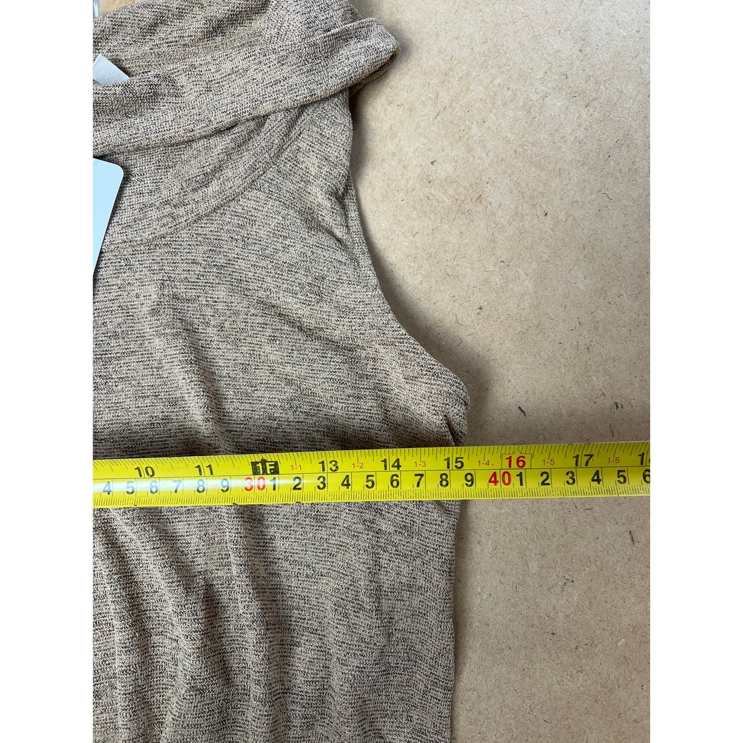 NWT Soft Surroundings Kerry Dress Tan Cowl Neck Smocked Waist XS