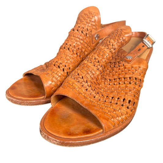 Rag & Bone New York 39.5 Woven Leather Open Toe Slingback Sandal 9.5