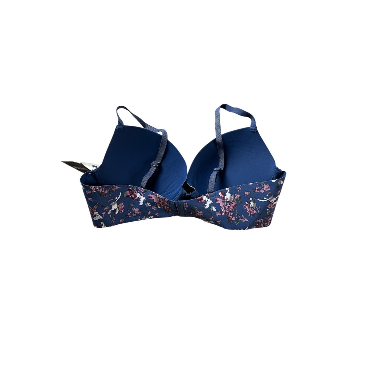 Lucky Brand Bra Womens 36C Blue Floral T Shirt Underwire Padded Microfiber