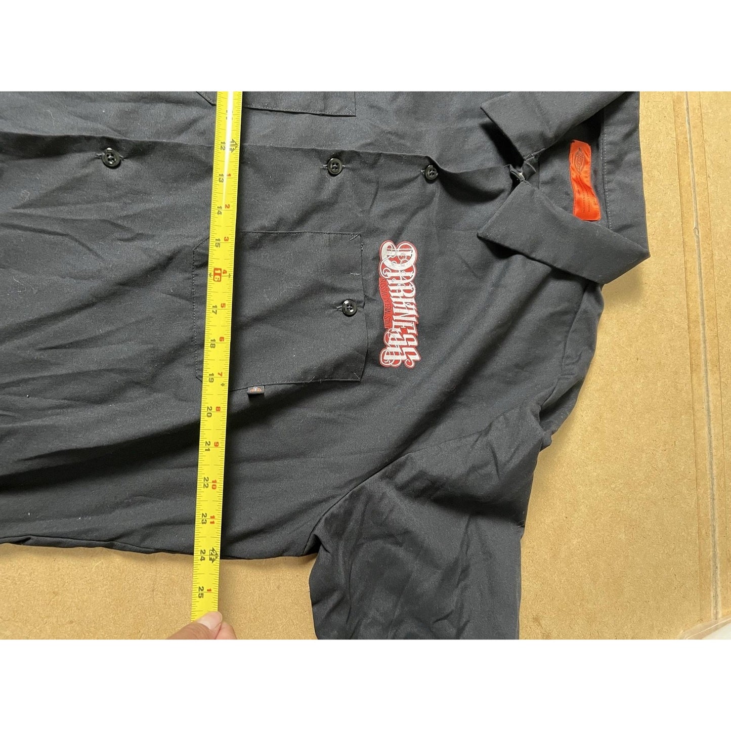 Dickies Shirt Mens 2XL Black Short Sleeve Button Up Workwear Surly Brewing