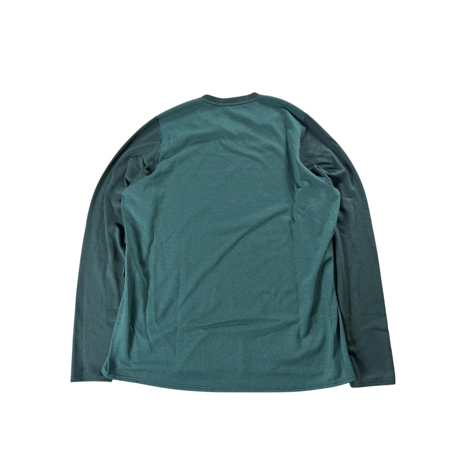 Patagonia Shirt Mens M Green Tagless Moisture Wicking Long Sleeve Crew Neck