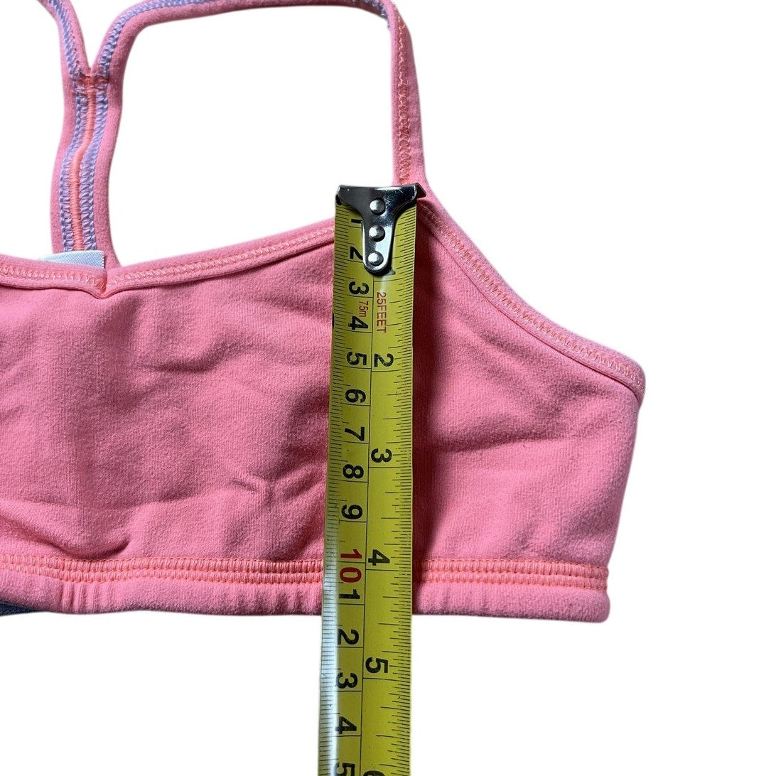 Ivivva Sports Bra Tank Girls Size 8 Pink Cotton Spandex Racerback Underwear
