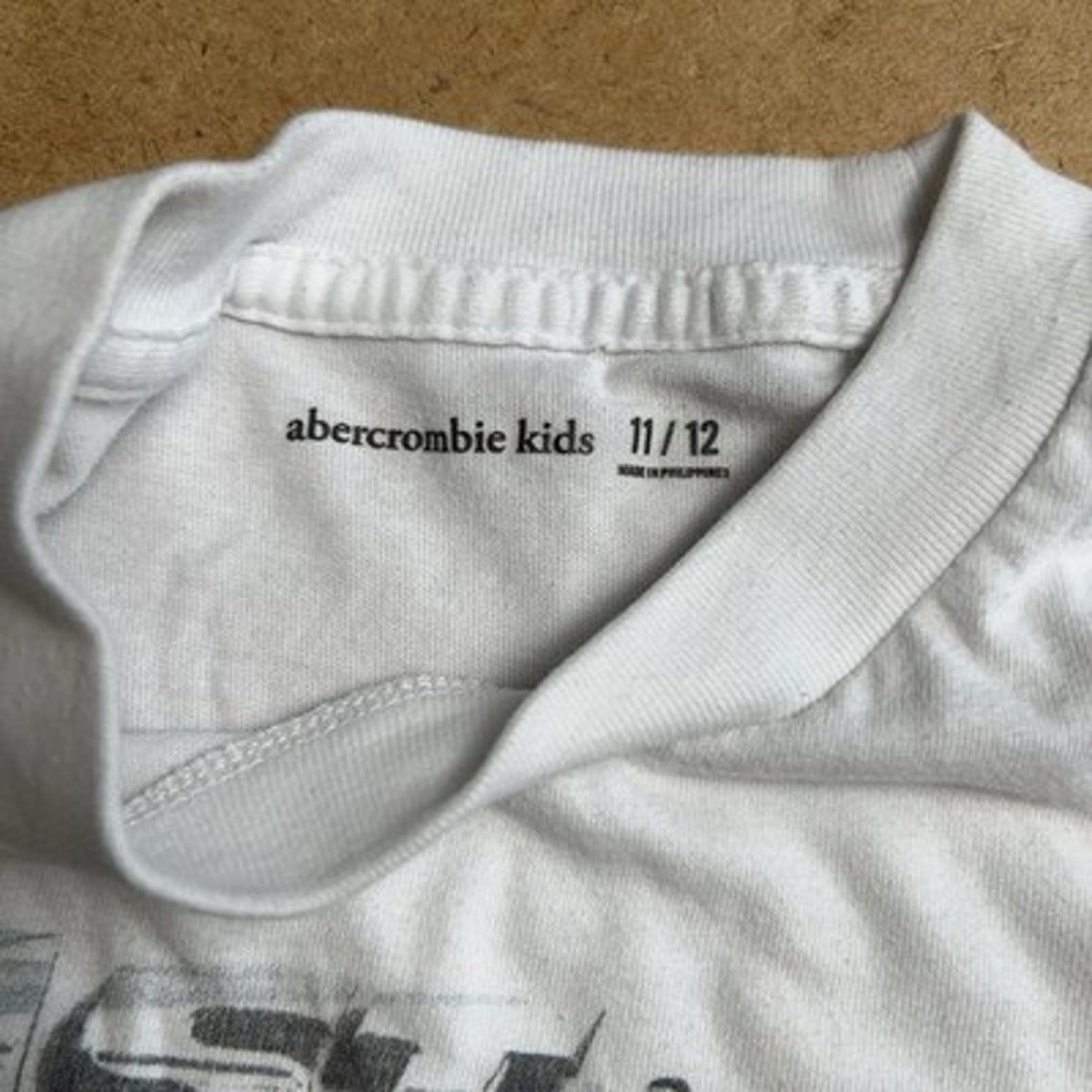 Abercrombie Kids Shirt Teens L White Crew Neck Tagless Fast & Furious Graphic