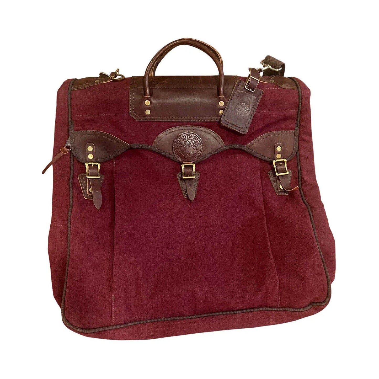 Duluth Pack Sportsman's Garment Bag In Waxed Canvas Burgundy EUC
