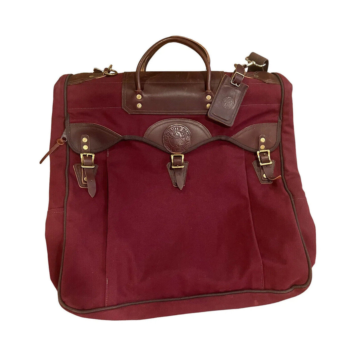Duluth Pack Sportsman's Garment Bag In Waxed Canvas Burgundy EUC