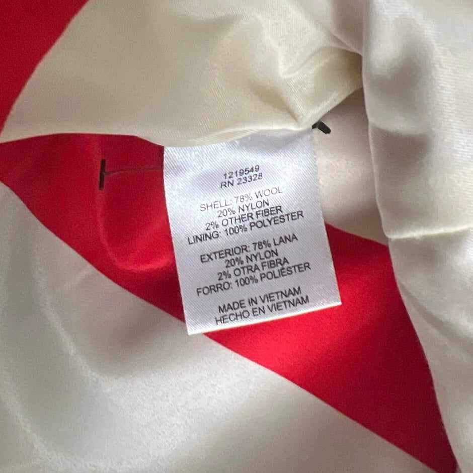 Pendleton Size Large Cotton Cascade Wool Coat Womens Red Water Repellent