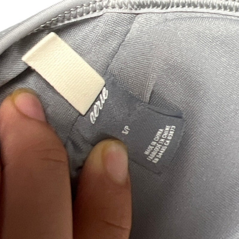 Aerie Bikini Top S Gray Strapless Bandeau
