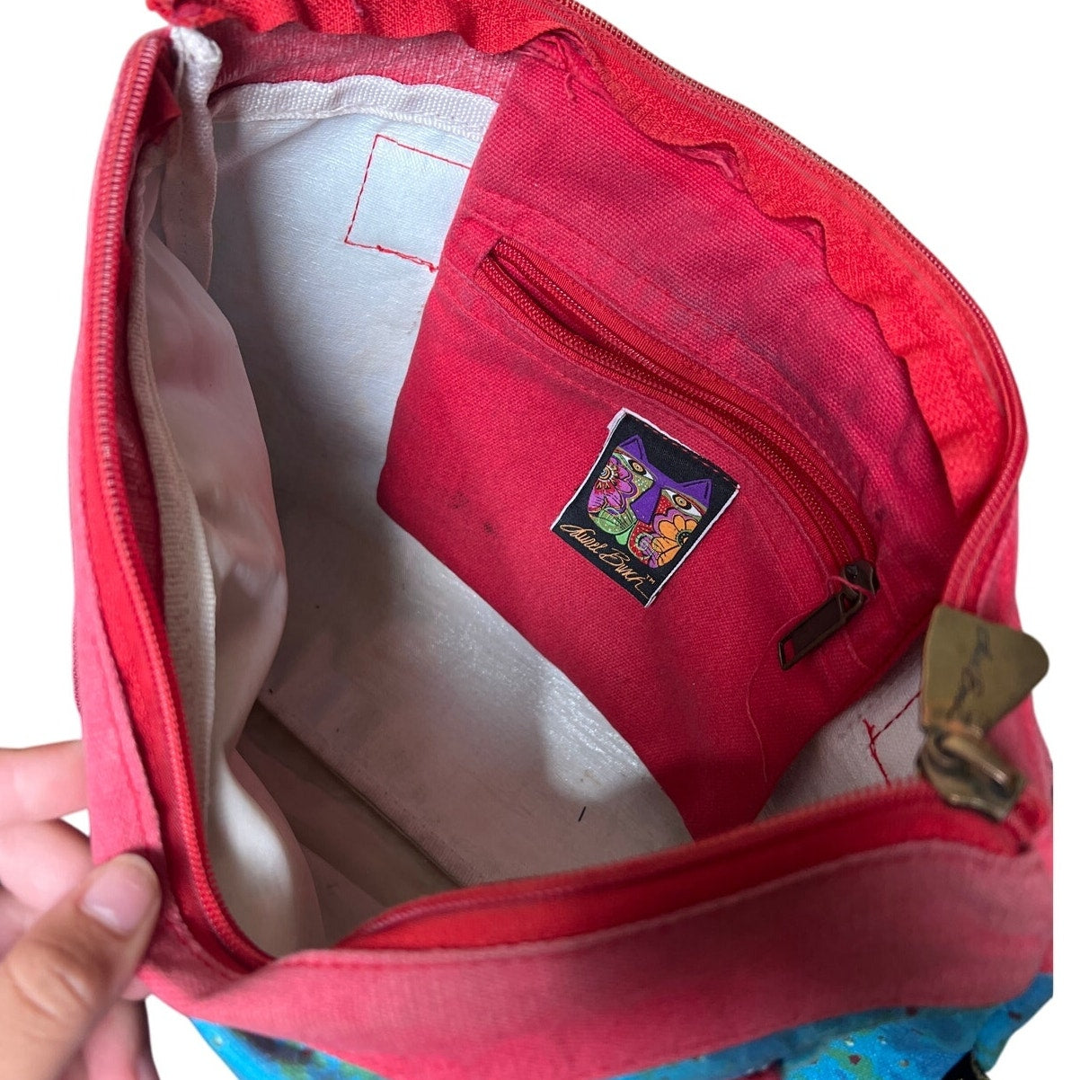 Laurel Burch VIntage Cat Shoulder Bag Graphic Tote