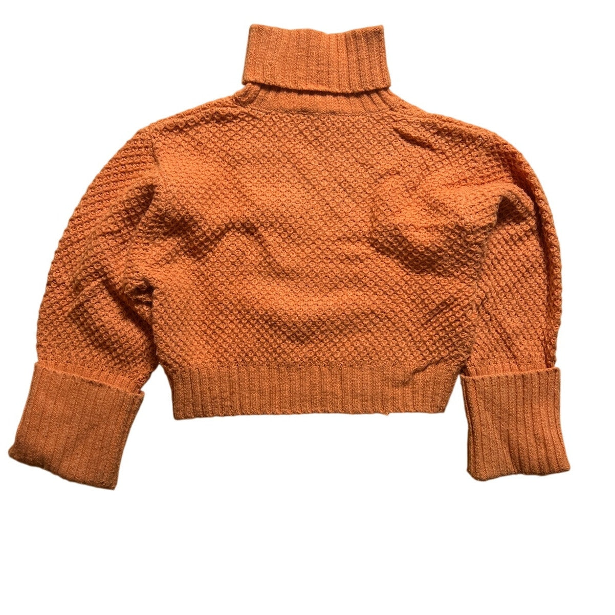 Other Stories Capsule Orange Knit Turtleneck Oversized Sleeve Sweater Size S