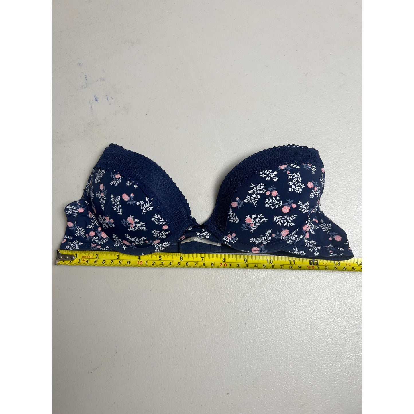Laura Ashley Padded Blue Floral Underwire Bra 34B