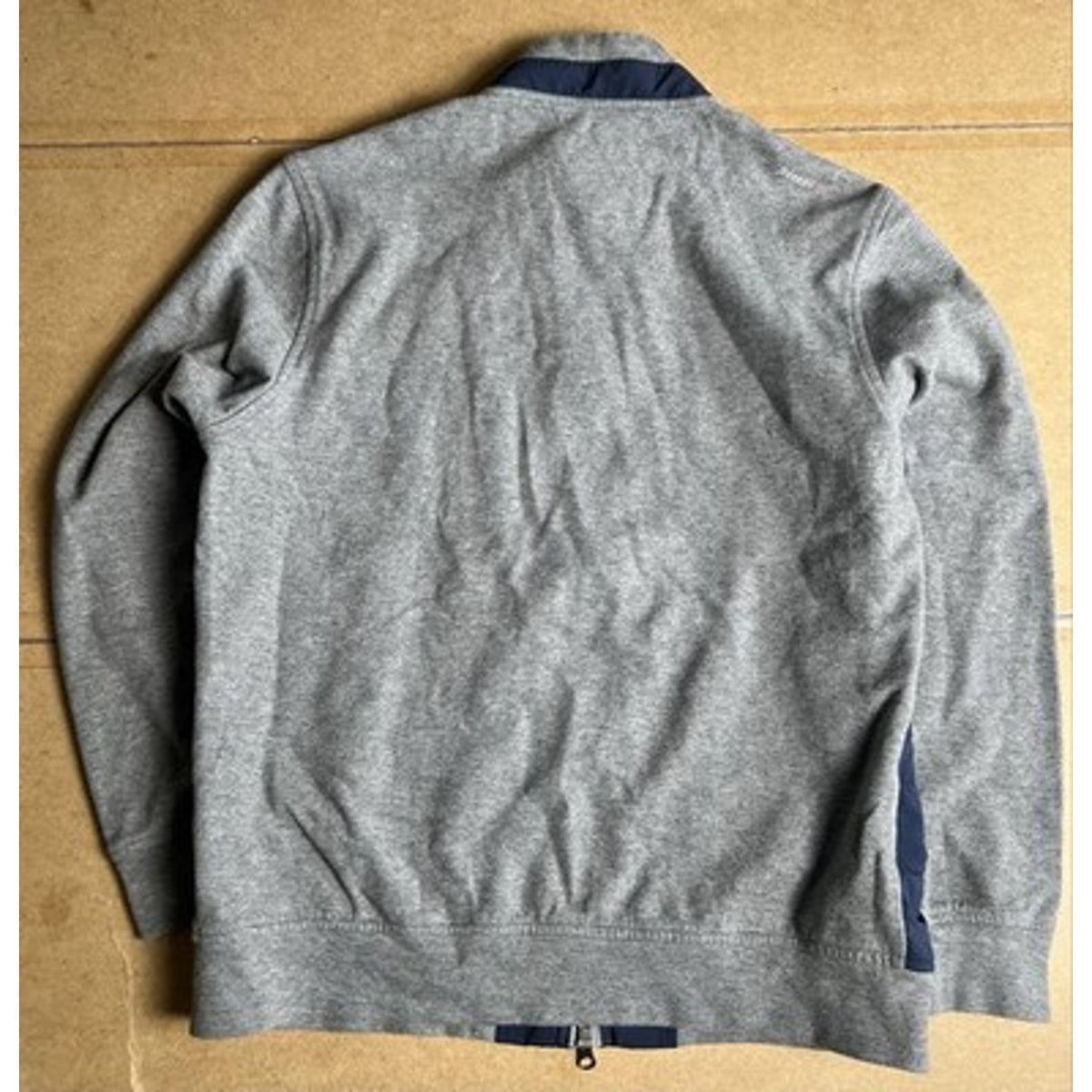 Johnnie-O Sweater Mens L Blue Full Zip Mock Neck Insulated Pockets Logo