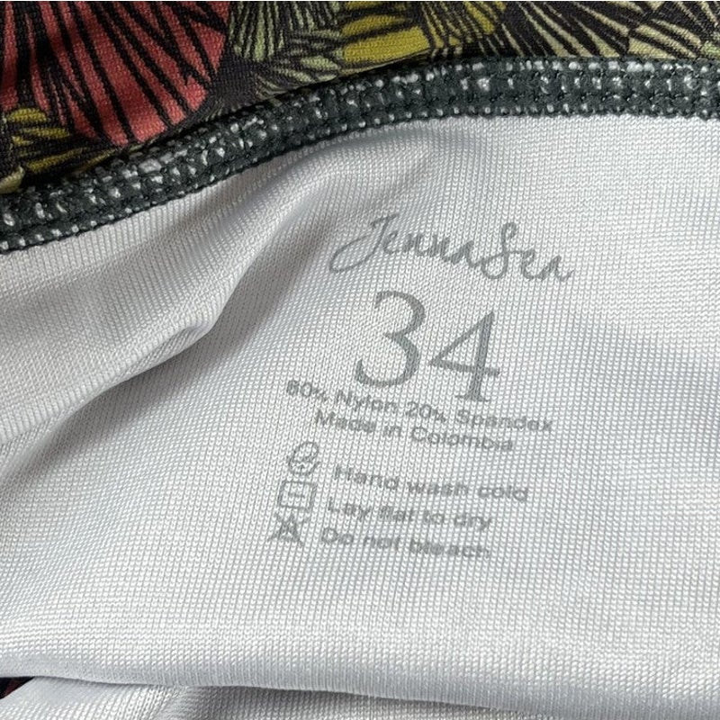 Bottom Womens 34 Multicolor Hipster Lined Elastic Waist Stretch Floral