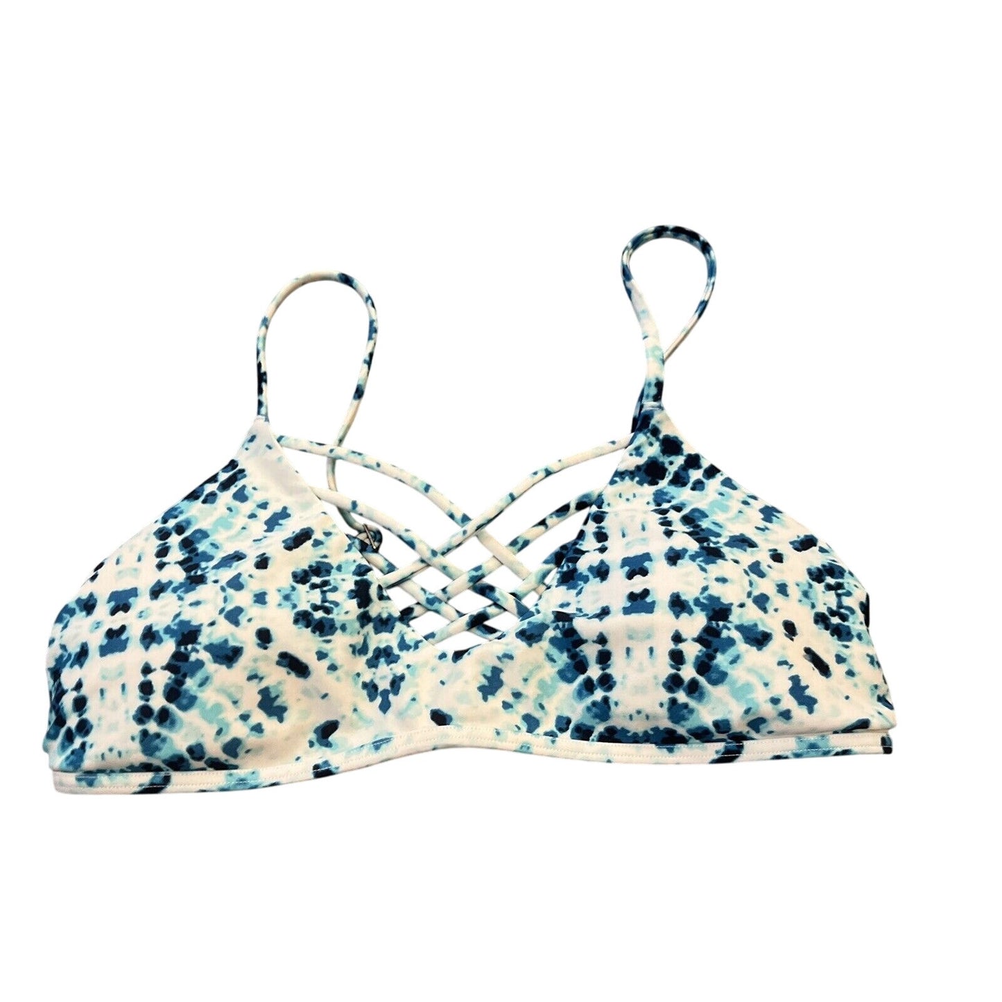 hollister Tie Dye Blue bikini swim top padded size small S