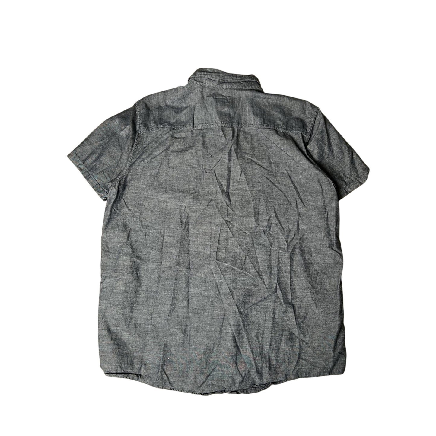 Patagonia Shirt Mens XL Gray Chambray Short Sleeve Button Up Collared Casual