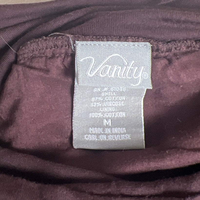 Y2K Vanity Brown Lace Mini Skirt Size Medium Flare