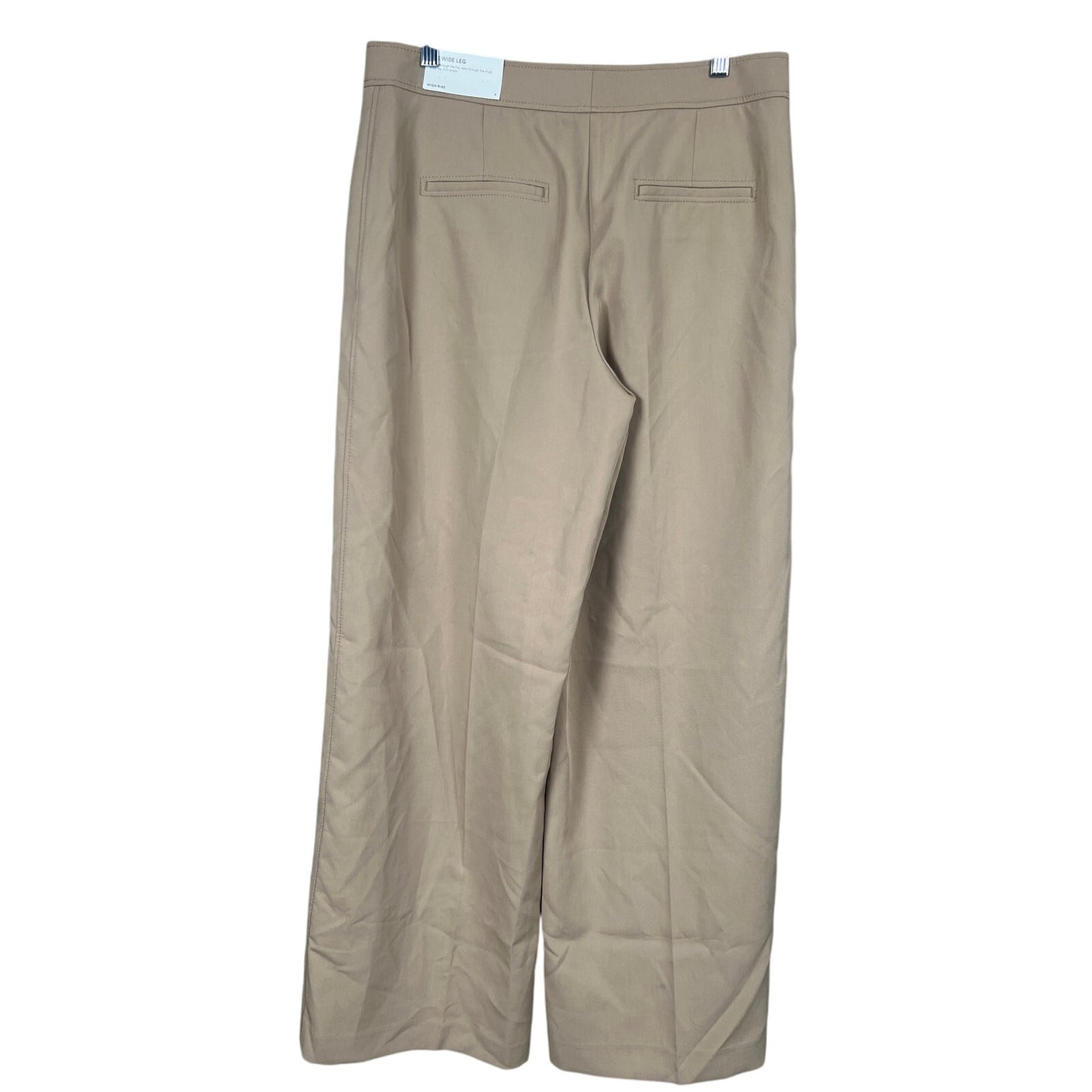 Ann Taylor NWT The Wide Leg High Rise Polyester Size 8 Beige