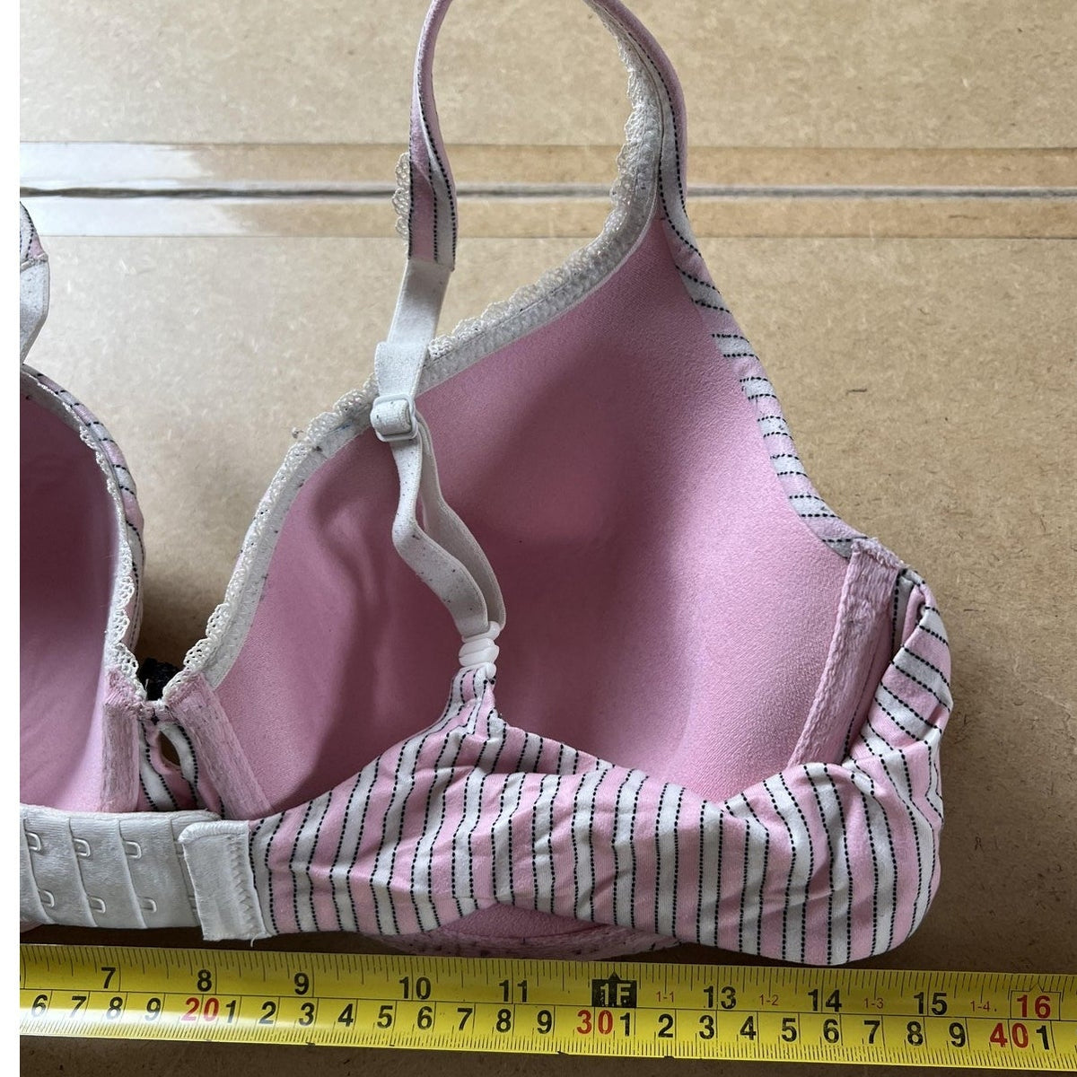 Xhilaration Bra Womens 36D Multicolor Striped T Shirt Push Up Padded Underwire